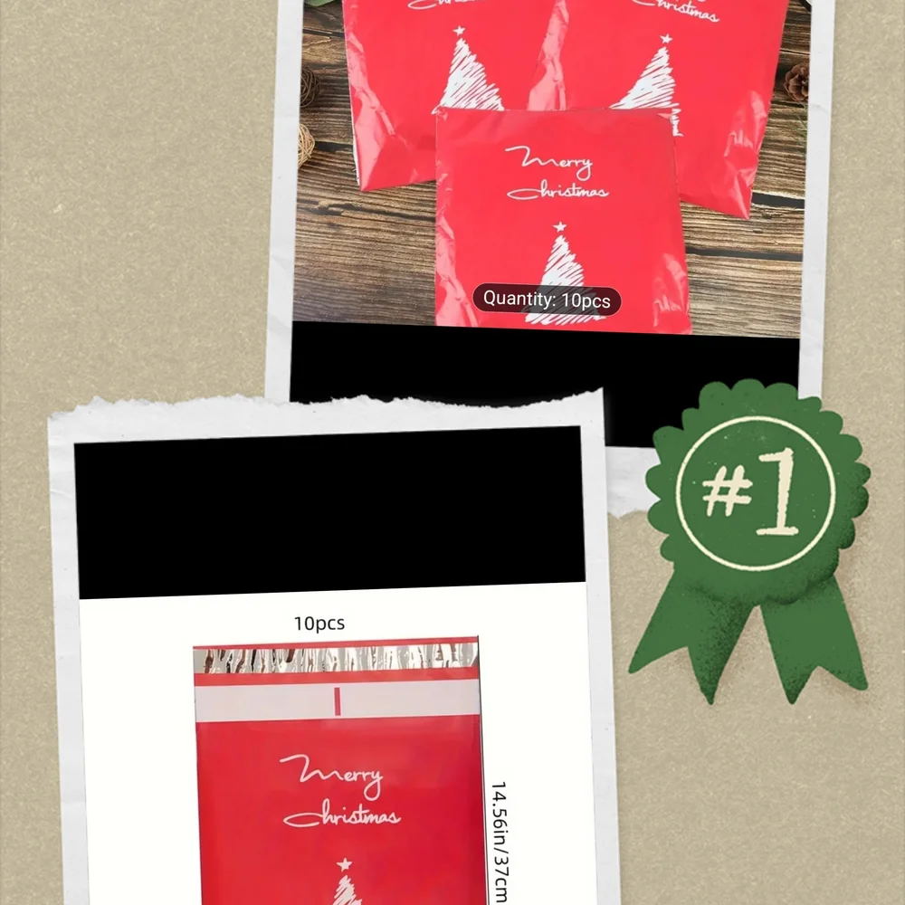 (SALE)💯🎊 Red Merry Christmas Polymailers Bags